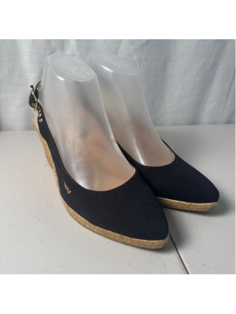 Women's Viscata Palomera Espadrille Wedge Sandals Size EU 37/US 6.5 Black Beige